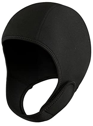 FytStycale Cappuccio in Neoprene da 2 Mm per Muta Subacquea, Protezione Termica con Sottogola, Adatto a Uomini E Donne, Nero