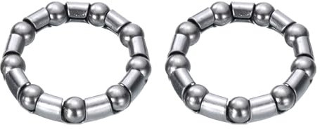 QUARKZMAN Roulement à Billes de pédalier de vélo 2/7 Pouce (8mm) x 9 Billes, 2 pièces de Rechange pour roulements de pédalier de vélo de Montagne
