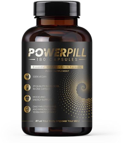 Multivitamin for Women and Men - 29 Essential Nutrients, Half of the Year Supply, Advance Multivitamins & Minerals - Vitamin D3, C, Iron, Zinc, B Complex - Vegan - One a Day - By POWERPILL.