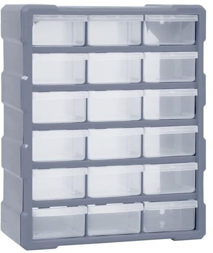 Homgoday Organisateur multi-tiroirs avec 18 tiroirs intermédiaires 38 x 16 x 47 cm couture