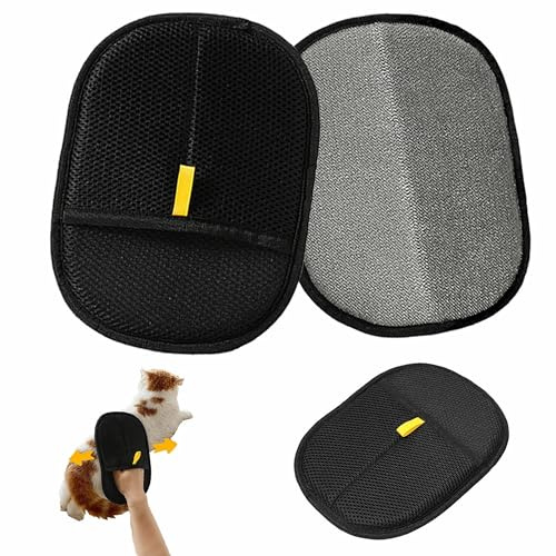 MEETTIKEY 1PC Gant Anti Poils Animaux，Gant Poils Animaux Double Face，Réutilisable Brosse Anti Poils Animaux pour Lavage DémêLage Et Toilettage，Gant de Toilettage Poils Animaux Réutilisable