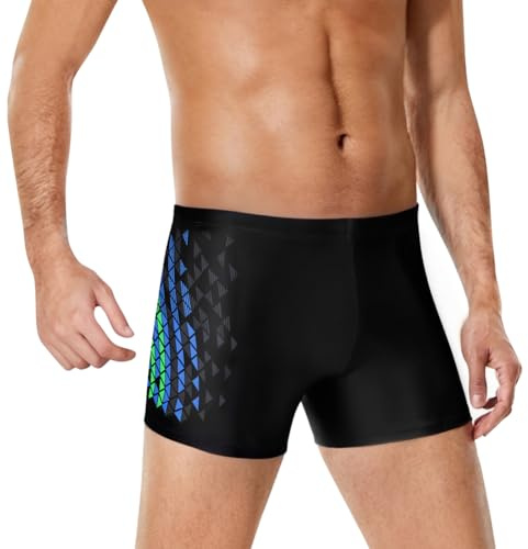 AOOSU Maillot de Bain, Slip de Bain Homme, Short de Bains Swim Boxer avec Cordon de Serrage pour Plage/Sport/Natation/Plongée