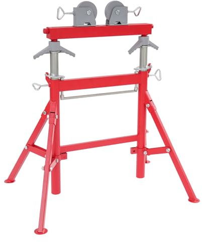BIXIBIN Heavy-Duty Adjustable Pipe Roller Support Stand 2500lbs Capacity, Height 29-43, Fits 35 Pipe Diameter, for Construction