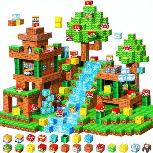 Prinhero Cubos Magneticos - Bloques Magneticos Construccion Niños - Magneticas Niño - Construcciones Magneticas Niños - Juguetes Halloween Regalo Niño 3 4 5 6 7 8 9 10 Años