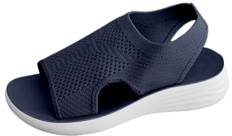 Beach Sliders Women Sommer,Walking Sandals For Women Uk,Summer Fashion Toe Mesh Roman Comfortable Solid Color Sporty Casual Walking Shoes Orthotic Thick Bottom Fashion Walking Shoes Slipper