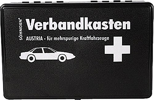 Söhngen 0303711 Kfz-Verbandkasten Austria, B260 x H160 x T80 mm, schwarz