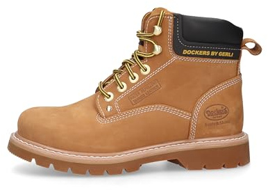 Dockers by Gerli Homme Bottes à Lacets, Monsieur Chaussures de Sport,Bottes à Lacets,Demi-Bottes,laçage,Golden Tan,41 EU / 7.5 UK