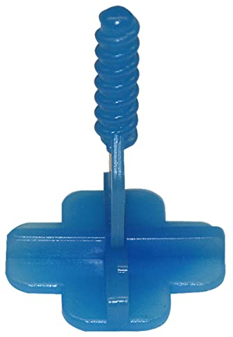 Karl Dahm Gewindelaschen Kreuze für 3 mm Fugen, 250 Stück, blau I Fugenkreuze für Fliesen-Nivelliersystem I Leichtes Fliesen-Legen mit professioneller Fliesen Verlegehilfe I 12462