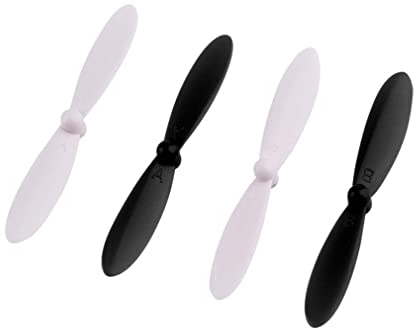 vhbw 4X Propeller kompatibel mit Revell QG550XS Drohne - 2 Paar Ersatzpropeller, Selbstsichernd Schwarz Weiß