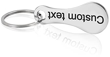 CGFN Jeton de chariot personnalisable - Porte-clés en acier inoxydable avec ouvre-caddie