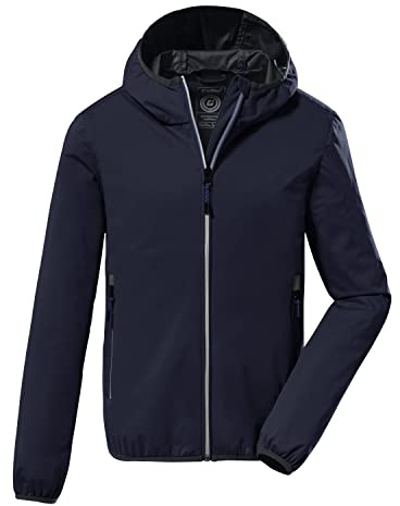 Killtec Boy's Giubbotto softshell con cappuccio, impacchettabile - KOS 167 BYS SFTSHLL JCKT, dark navy, 176, 38365-000
