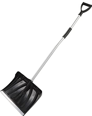 Portable Snow Shovel, Garden Snow Shovel, Wide Snow Shovel 17.7in Width Large Capacity D Shaped Handle Detachable Emergency Snow Shovel for Car Garage Warehouse