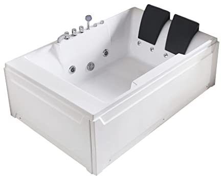 Vente-unique-Bañera de hidromasaje - 2 plazas - 515 L -182 x 122 x Alto 62 cm - Ángulo derecho - THALASSA