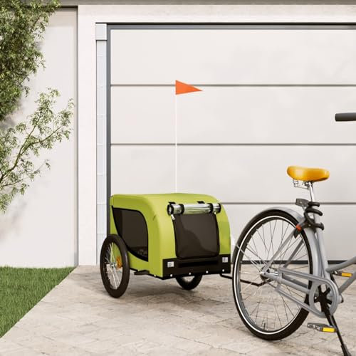 Sufrk Remolque Bicicleta para Perros Hierro Tela Oxford Verde Negro Remolque Bici Perro - 94011
