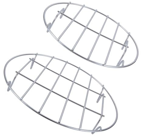 BESTOYARD 2pcs Practical Steamer Stainless Steel Food Steaming Rack Steamer Cooking Rack Trivet Steaming Safe
