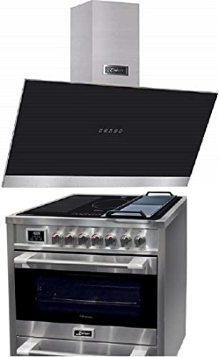 Kaiser HC 93691 IR+AT 9440 ECO - Estufa de inducción (90 cm, 5 zonas de cocción+campana extractora, 90 cm)