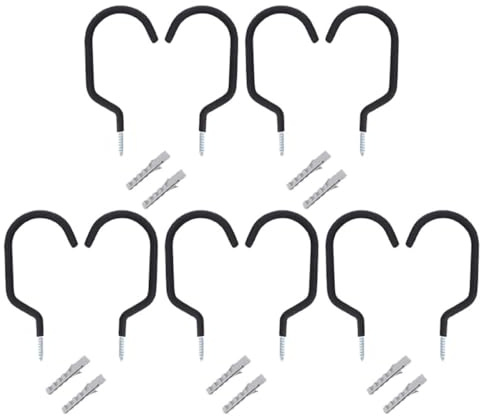 Ciieeo 10pcs Heavy Duty Wall Bicycle Hooks Metal Bike Storage Hangers Pedal Wall Mounts for Garage Organization and Cycling