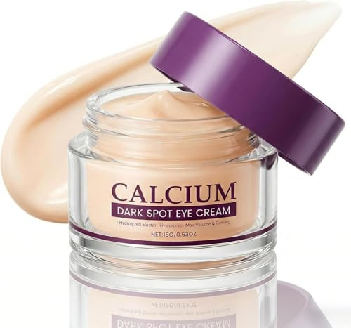 Crema para el contorno de ojos con calcio para corregir manchas oscuras: Reduce eficazmente las ojeras, las bolsas y las arrugas; ofrece beneficios antiedad, hidratantes, reafirmantes y luminosos para