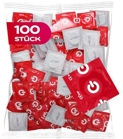 ON) Preservativi Super Sottili | 54 mm di larghezza | Pacco da 100 pezzi | premium ultra sottili | Spessore parete extra sottile 0,055 mm | per Uomini