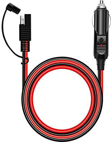 Liwinting SAE a Cable de Enchufe de Encendedor de Cigarrillos 14AWG Encendedor de Cigarrillos Macho a SAE 2pines Adaptador de Enchufe de Liberación Rápida Cable de Cargador de Extensión 3m/9.84ft