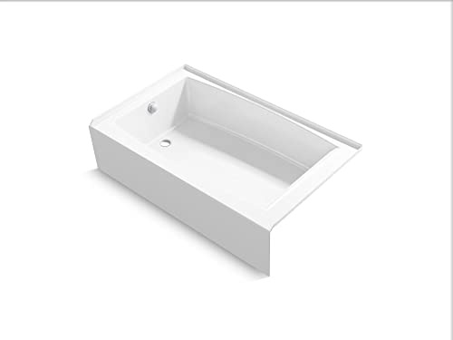 Kohler K-26107-LA-0 Entity 60 x 36 Alcove Bath, Left Drain, White