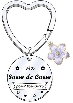 POIUYTRE Cadeau Soeur Noel Cadeau d'amitié Porte cles d'amitié Porte-cles Soeur Cadeau Femme Cadeau pour Soeur Cadeau Soeur Original Porte-clef Femme Cadeau de Graduation (3)