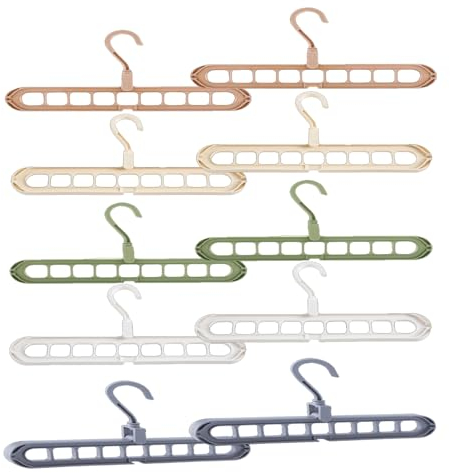 Eruceky 9 in 1 Kleiderbügel, Cascading Clothes Hanger, Multi Bügel Magic Hanger Organizer, für Kleiderschrank Closet (5 Farben)