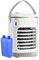 Portable Air Conditioner, 4-IN-1 Air Cooler, Personal Air Conditioner Cooler Fan with 2 Ice Crystal Box, RGB 7 LED Light, 4 Speeds, Timed Function Air Cooler Fan, Cooling Fan for Home Office Room