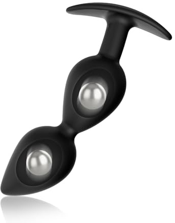 Liebesformen Perla Anal con Bola de Acero Integrada – Tapón Anal para Estimulación Óptima – 2/3 Perlas para Masaje de Próstata y Juguete Sexual para Adultos (S)