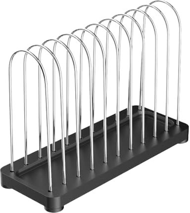 Porta Album | Portadischi Metallico - Espositore Organizzato da Tavolo con 10 Slot Design Moderno per Studio Camera da Letto Soggiorno Casa e Home Teatro