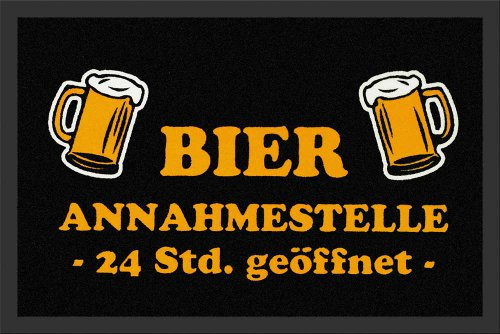 empireposter Bier Annahmestelle - Fussmatte, Größe: 60 x 40 cm, Material Polypropylen