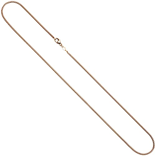 Jobo Damen Bingo-Kette aus 14 Karat 585 Rosegold 1,5 mm 45 cm