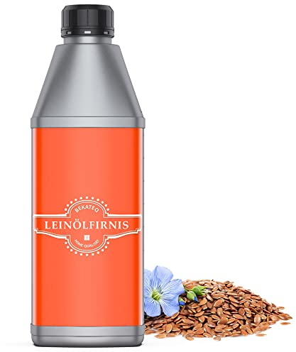 Leinölfirnis 1l Holzöl für innen & außen I Holzschutz Holzpflege Imprägnierung von Holzboden, Parkett, Dielen, Möbel, Douglasie I Wasser & schmutzabweisend I farblos & farbvertiefend - BEKATEQ BE-210