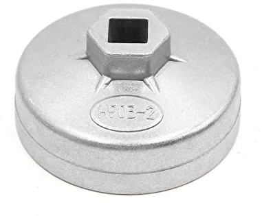 sourcing map 8 Flöten 74mm Ölfilterschlüssel Ölfilterkappen Satz Metall Ölfilter-Werkzeug Silber