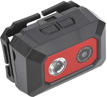 Action Camera Visione Notturna Montata sulla Testa 1080P HD Fotocamera Sportiva Videocamera Portatile Webcam con Faro LED e Modalità SOS Fino a 32 GB, Videocamera per sport estremi all'aperto