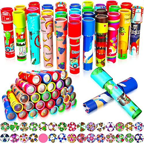 CHENGU 30 Pcs Kaleidoscopes for Kids, Mini Kaleidoscope Kit Party Favors for Kids School Classroom Prizes, Stock Stuffers Bag Fillers(Double Style)