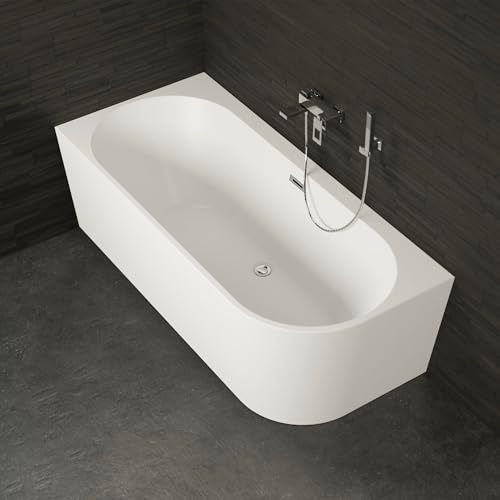 SPALINA Capri Gauche - Vasca freestanding a Parete Sinistra L 180 x l 76 cm