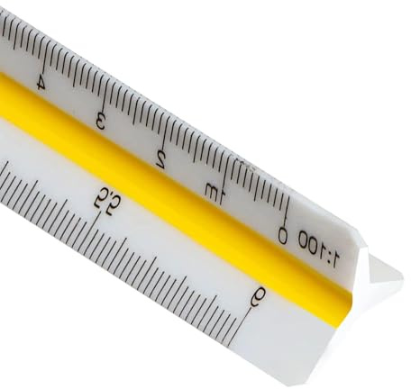Skala linjal 30 cm skala linjal arkitektur plastvåg regelspår design skärlinjal triangulära professionella skallinjaler för arkitekter och ingenjörer: 1:100