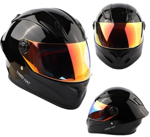 Kids Full Face Motorbike Helmet, Child All Weather Multi Purpose Helmet for Scooter, Electric Motorcycles, ECE Approved H,L(53-54CM)