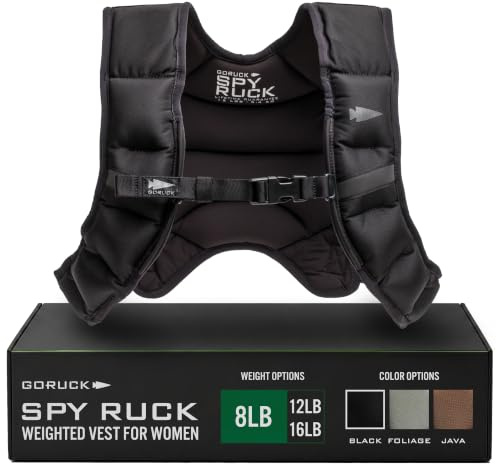 GORUCK Spy Ruck Weighted Vest for Women, Black, 8LB