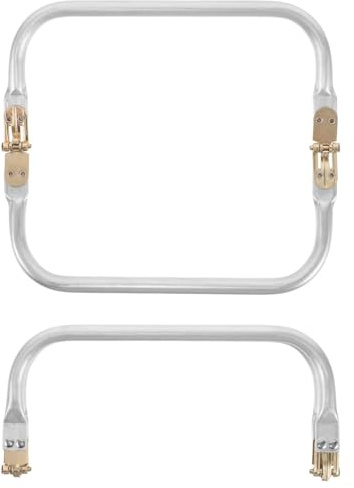 SHINEOFI 2 Pezzi Telaio in Alluminio Quadrato per Borsa Uomo Chiusura Sicura e Design Raffinato, Accessorio Versatile per Cucito Clutch e Realizzazione Borse Fai da Te