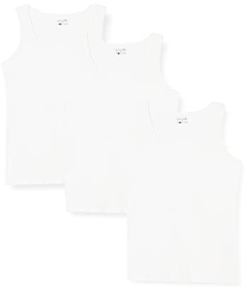 berydale Bd161, Camiseta de tirantes para Mujer, Blanco (Paquete de 3), S