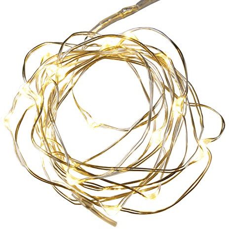 LED-Highlights Deko LED Draht Lichterkette Micro 20 Tropfen warmweiß Drahtlichterkete 2,5 m Batterie Micro Beleuchtung Stimmungslicht Innen