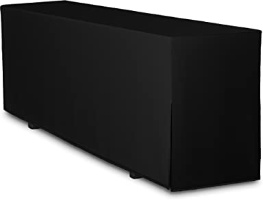 TexDeko 2er Pack Biertischhussen Premium 220 x 70cm Schwarz für Bierzeltgarnitur | blickdichte Hussen für Festzeltgarnitur, strapazierfähig in Gastronomie-Qualität, EU-Produkt