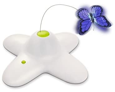All for Paws Cat Toys Interactive Butterfly Flutter Bug Cat Automatic Toy Stimulating Kitty Toys Enrichment for Indoor Cats