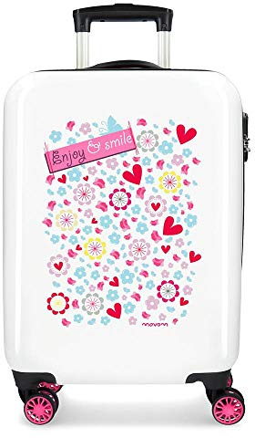 Movom Happy Time Maleta de cabina Rígida, Multicolor, 4 ruedas dobles