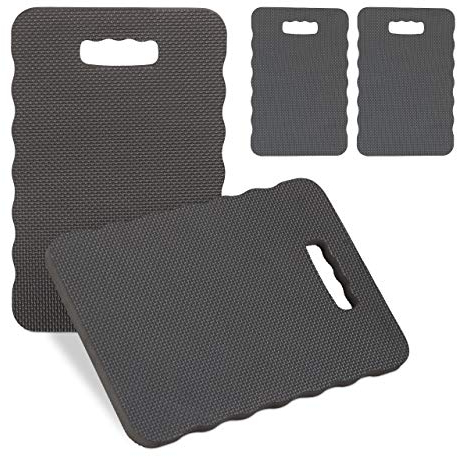 Relaxdays Planche Genoux, Lot de 4, pour Travail dans Le Jardin, Atelier, Maison, Tapis de Protection, L x P : 40 x 26 cm, Noir