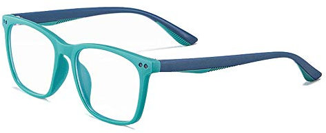 Ototon Occhiali anti-luce blu per bambini, montatura rettangolare, ultra leggeri, TR90, anti-fatica, occhiali da computer per bambine e bambini, telefono cellulare, C,