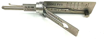 SS002 Tools Dietrich-Werkzeug für S-Nut-Türschloss, Pro 2-in-1-Decoder und Pick-Werkzeuge