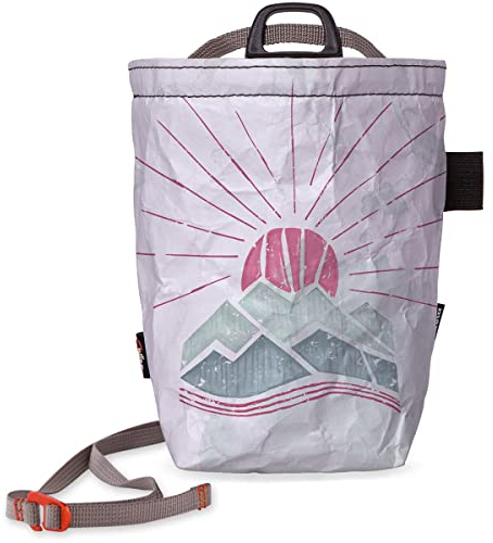 Chillaz Retro Mountain Chalkbag Weiß - Reißfester Cooler Chalkbag, Größe One Size - Farbe White Creme
